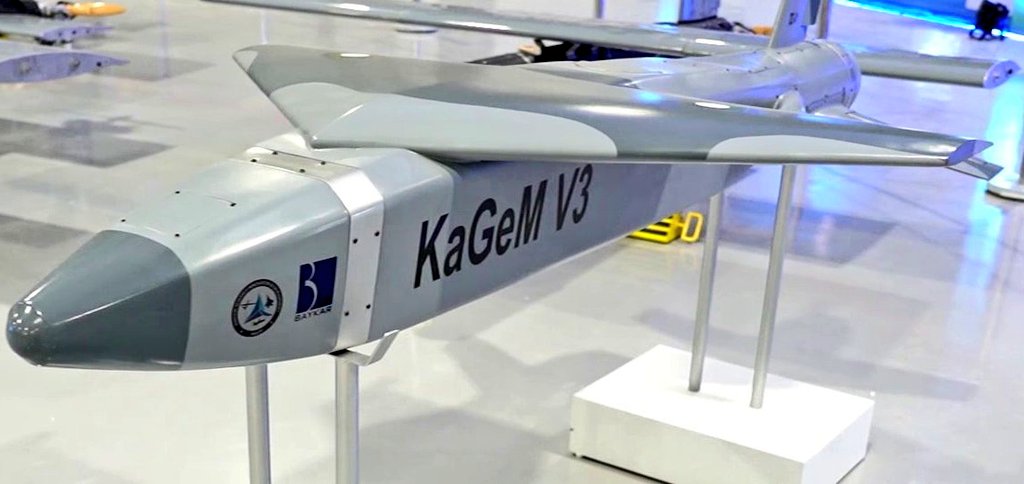 Photo of the NASTP-Baykar KaGeM V3 miniature air-launched cruise missile