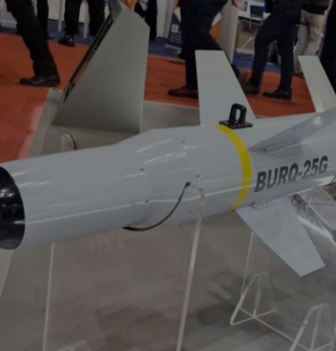 Photo of the GIDS BURQ-25G air-to-surface missile.