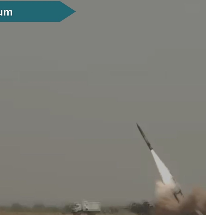 Hero image for an article on the recent test firing of the Abdali missile system by Pakistan in May 2025.
